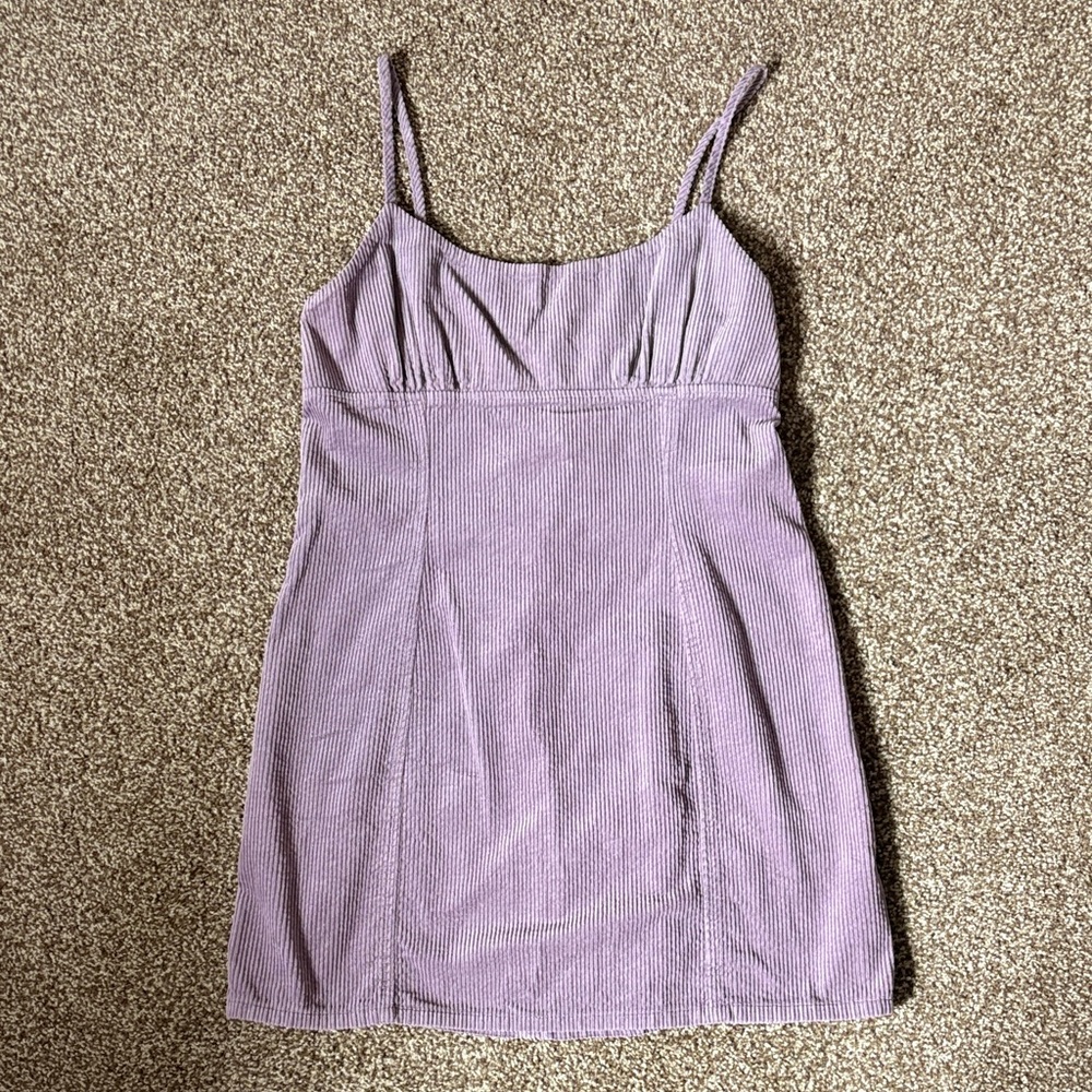 purple corduroy dress